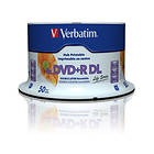 Verbatim DVD+R DL 8.5GB 8x 50-pack Cakebox Life Series Wide Inkjet