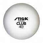 Stiga Sports Club 40+ Polyball White/Orange (100 bollar)