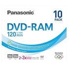 Panasonic DVD-RAM 4.7GB 3x 10-pack Slim Case