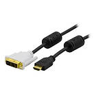 Deltaco HDMI - DVI-D Single Link 2m