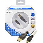 Deltaco Gold USB A - USB Mini-B 2.0 0,5m