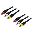 Deltaco Double shielded 3RCA - 3RCA 10m