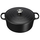 Le Creuset Støpejernsgryte Rund 24cm 4,2L (Metallknott)