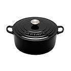 Le Creuset Gjutjärnsgryta Rund 22cm 3,3L (Metallknopp)