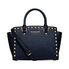 Michael Kors Selma Medium Studded Saffiano Leather Satchel Bag
