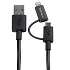 StarTech USB A - USB Micro-B 2.0 (with Lightning) 1m