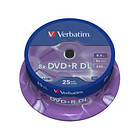 Verbatim DVD+R DL 8.5GB 8x 25-pack Cakebox