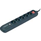 Gembird 5-Way 2xUSB Switch 1.5m
