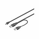 Goobay 2x USB A - USB Mini-B 2.0 0,6m