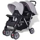 vidaXL Syskonvagn (Double Pushchair)