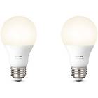 Philips Hue White 806lm 2700K E27 9W 2-pack (Dimbar)