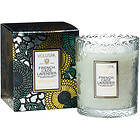 Voluspa Scalloped Edge Embossed Glass Candle French Cade Lavender