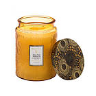 Voluspa Large Embossed Glass Jar Candle Baltic Amber