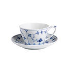 Royal Copenhagen Blue Fluted Plain Kaffekopp med asjett 28cl