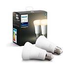 Philips Hue White LED E27 A60 2700K 800lm 9W 2-pack