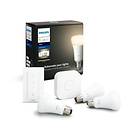 Philips Hue White LED Starter Pack E27 A60 2700K 806lm 9W 3-pack (Kan dimmes)