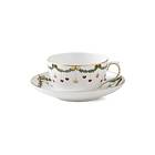 Royal Copenhagen Star Fluted Christmas Kopp med asjett 32cl