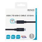 Deltaco USB C - USB C 3.1 0,5m