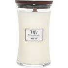 WoodWick Large Duftlys White Teak