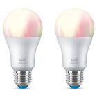 WiZ Smart LED Colors A60 806lm 2200-6500K E27 8W 2-pack