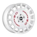 OZ Rally Race White + Red Lettering 8x18 5/114.3 ET45 CB75.1