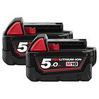 Milwaukee Redlithium M18 B5 18V 5.0Ah (2-pack)