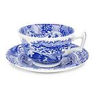 Spode Blue Italian Tekopp med asjett 20cl 4-pack