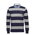 Gant Original Barstripe Heavy Rugger Long Sleeved Polo Shirt (Herr)