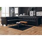 vidaXL Chesterfield Hörnsoffa Läder (6-sits)