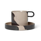 Ferm Living Inlay Cup with Saucer 20cl