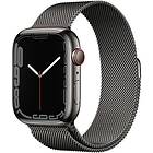 Apple Watch Series 7 45mm Stainless Steel with Leather Link