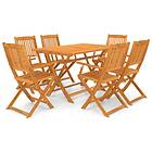 vidaXL 7 Piece Folding Outdoor Dining Set Solid Acacia Wood