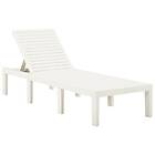 vidaXL Sun Lounger Plastic White