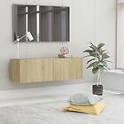 vidaXL TV Cabinet Sonoma Oak 100x30x30 cm Chipboard
