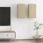 vidaXL TV Cabinets 2 pcs Sonoma Oak 30.5x30x60 cm Chipboard