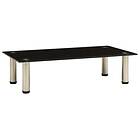 vidaXL TV Stand Black 60x35x17 cm Tempered Glass