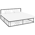 vidaXL Bed Frame Grey Metal 200x200 cm