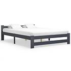 vidaXL Bed Frame Dark Grey Solid Pine Wood 180x200 cm