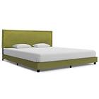 vidaXL Bed Frame Green Fabric 150x200 cm