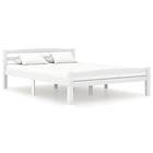 vidaXL Bed Frame White Solid Pinewood 140x200 cm