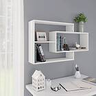 vidaXL Wall Shelves White 104x20x58.5 cm Chipboard