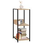 vidaXL Small Straight Book Shelf Black and Oak 33.5x39.6x79.7 cm Chipboard