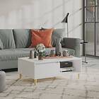 vidaXL Coffee Table White 90x60x35 cm Chipboard