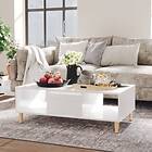 vidaXL Coffee Table High Gloss White 103.5x60x35 cm Chipboard