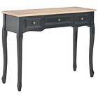 vidaXL Dressing Console Table with 3 Drawers Black