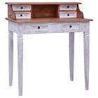 vidaXL Writing Desk with Drawers 90x50x101 cm Solid Reclaimed Wood