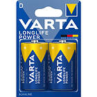 Varta Alkaliskt batteri LR20 D 1,5 V 16500 mAh High Energy (2 pcs) Blå