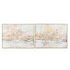 DKD Home Decor Maleri New York (80 x 3,5 x 60 cm) (2 enheder)