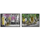 DKD Home Decor Lærred Vej (2 enheder) (73 x 3,5 x 53 cm)