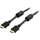 Deltaco 18,6Gbps HDMI - HDMI High Speed with Ethernet 1m